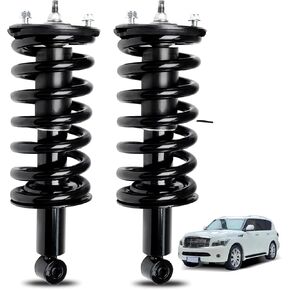 TOPAZ 171358 Front Left & Right Struts Shock Absorbers Complete Assembly 2pcs Compatible with 2004-2015 Nissan Titan 8 5.6L 4WD