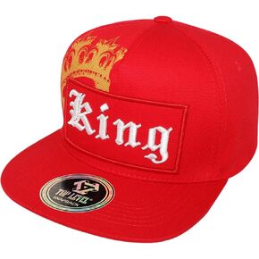 Men's Adjustable Cotton Snapback Cap 10 (N21KNG27 Red)