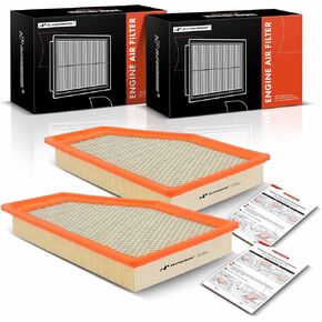 A-Premium 2-PC Engine Air Filter Compatible with Buick LaCrosse 2017 2018 2019, Regal Sportback 2018-2020, V6 3.6L, Replace# 23451060