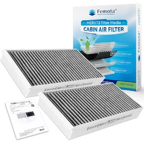 Tested MERV 13 Cabin Air Filter with Activated Carbon, CF11815 for BMW i3 (2014-2016), Mercedes E350 (2020-2023), Mini Cooper 2016, Cooper Clubman 2016