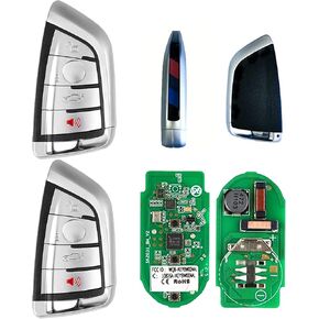 Autel IKEY Programmable Smart Key 2 pcs 2024 Key Fob Key Creation 4 Buttons Ultra-Long Range OE Quality 700+ Vehicles Car Key Replacement Programmed KM100 IM508 IM608