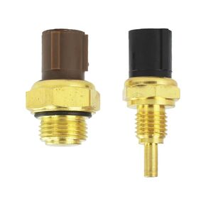 2PCS Coolant Temperature Sensor and Cooling Fan Switch Set 37870-PJ7-003 + 37760-P00-003 Replacement for Hon-da Acura CR-V Civic Odyssey Accord
