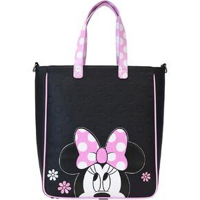Loungefly Disney Minnie Floral Rock The Dots Tote Bag with Coin Bag