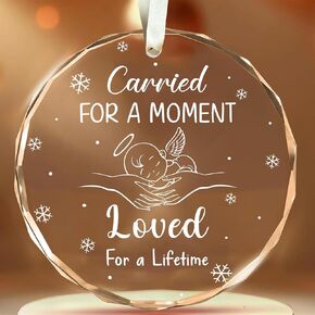 Miscarriage Memorial Gifts for Mothers - Miscarriage Gifts for Loss of Baby, Miscarriage Ornament 2024, Sympathy Gifts for Parents, Pregnancy Loss Gifts for Mothers - Glass Ornament 3"