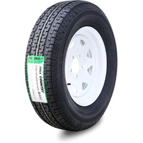 Free Country Trailer Tire Wheel Assembly ST235/80R16 10-Ply E 123L 8 Lug on 6.5" PCD White Spoke Rim