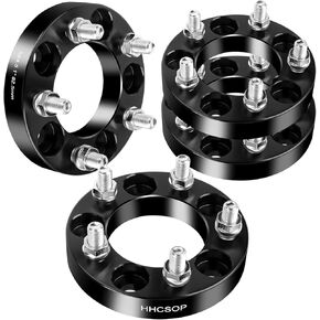 HHCSOP 5x4.5 Wheel Spacers 1.5 inch, Compatible with Ford Mustang Ranger Explorer Edge Crown Victoria/Jeep Wrangler Liberty Cherokee Comanche, 4PCS 5x114.3 Wheel Adapter Bore 82.5mm & 1/2x20 Studs