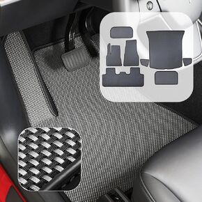 5-Seat Tesla Y Floor Mats for 2023 2024(Performance)-All Weather Floor Mats Waterproof Lightweight and Odorless Made in USA-3pcs in Normal(Does NOT fit 7-Seat)
