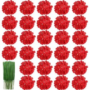HinyoCo 28 Pcs Large Silk Hydrangea Flowers Artificial Flowers 8 inch Hydrangea Head with stem,Used for Home Wedding Party Decoration (Ivory)