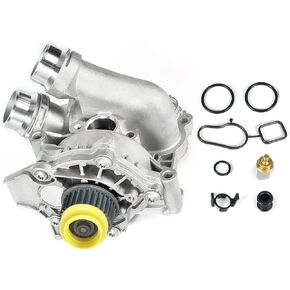 مضخة مياه للمحرك الكهربائي 06H121026AB، مجموعة سيارات من الألومنيوم متوافقة مع Audi A3 A4 A5 A6 Q3 Q5 TT 08-16، لسيارة VW Beetle CC Eos GTI Jetta Passat Tiguan 08-16، استبدال # 06H121026CQ in Kuwait