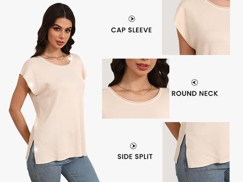 Zeagoo Short Sleeve Sweater for Women Knit Going Out Fashion Sweater Loose Fitting Tops for Women in Kuwait