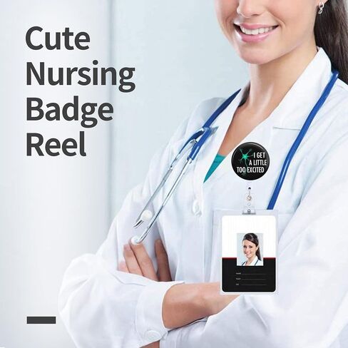 Badge Reels Holder Retractable with ID Clip for Nurse Name Tag Card Funny Fun I Work Hard So My Cats Can Have a Better Life Nursing Doctor Teacher Student Medical Work Office Alligator Clip ZJK323 in Saudi Arabia