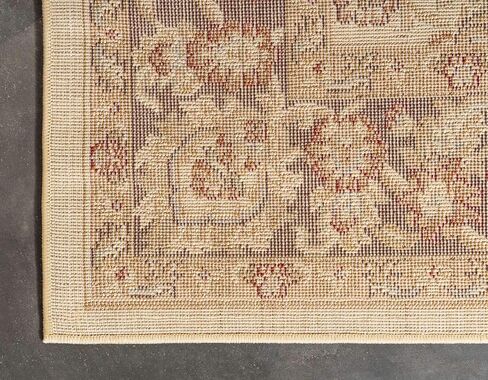 سجادة منطقة Loom Voyage Collection التقليدية الشرقية الكلاسيكية ذات الحدود المعقدة، 5' 3" x 8' 0"، عاجي/بني in Kuwait