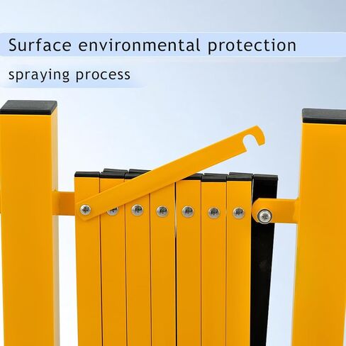 Industrial Expandable Metal Barricade, 8 FT, Orange, Portable Safety Barrier with Casters, Flexible Fence Mobile Barrier Gate, Adjustable Traffic Fence in Saudi Arabia