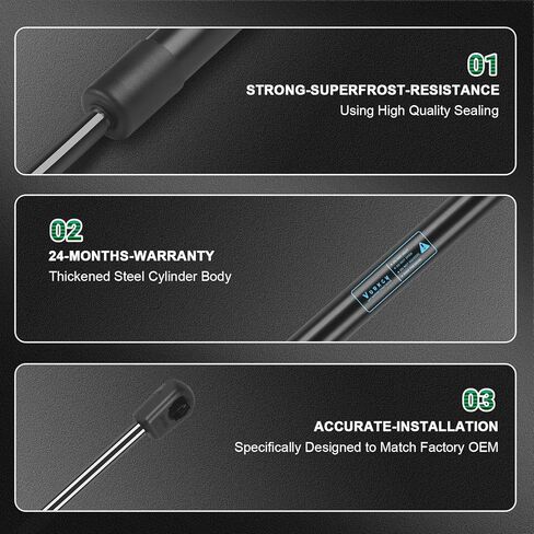 2 قطعة من دعامات غطاء المحرك الأمامي للصدمات يدعم زنبركات الغاز مناسبة لـ 1998 1999 2000 2001 2002 Honda Accord، استبدال 4352 SG326010 in Kuwait