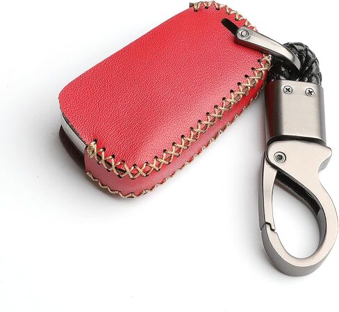Leather for Chevrolet Camaro Cruze Sonic Buick GMC Flip 5 Buttons Key Fob Case Cover Chain (Black) in Kuwait