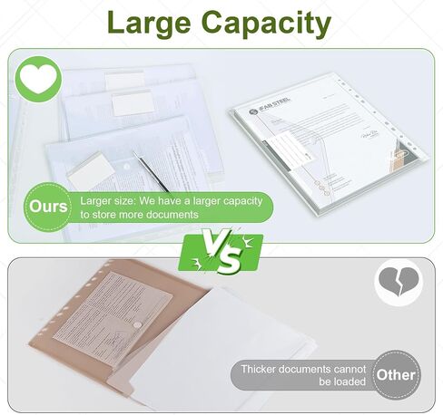 File Envelopes,32 Pack A4 Binder Pockets for 2/3/4 Ring Binder,8 Colors Binder Folders with Hook and Loop Closure and Label,Plastic Envelopes Binder Folders with 11 Holes for School Office Home in Saudi Arabia