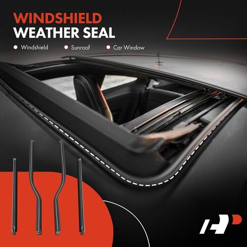 A-Premium Front Outer Window Sweep Weatherstrip Seal Compatible with Chevy, GMC, Cadillac, GMC Cars - 1999-2007 - Silverado Suburban Sierra Avalanche 1500, Escalade EXT, Tahoe, Yukon XL 2500 & More in Saudi Arabia