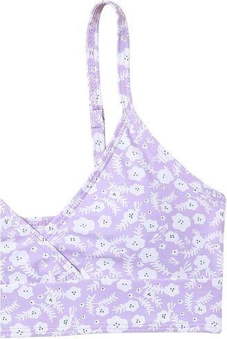 COZYEASE Girls' 3 Piece Set Floral Print Bikini Swimsuit with Drawstring Beach Skirt Cute Ruched Bathing Suit in Kuwait