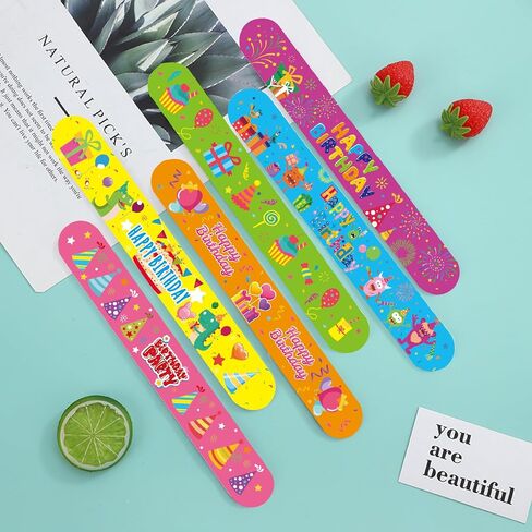 Viicoor Retro 48PCS Slap Bracelets Snap Bracelet 70s 80s 90s Wrisrtband School Prizes Exchanging Gifts in Kuwait