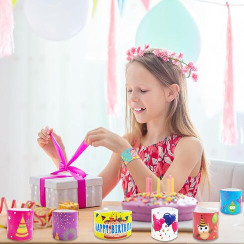 Viicoor Retro 48PCS Slap Bracelets Snap Bracelet 70s 80s 90s Wrisrtband School Prizes Exchanging Gifts in Kuwait