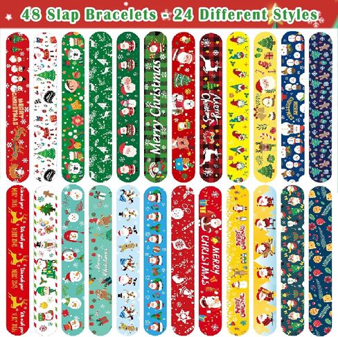 Viicoor Retro 48PCS Slap Bracelets Snap Bracelet 70s 80s 90s Wrisrtband School Prizes Exchanging Gifts in Kuwait