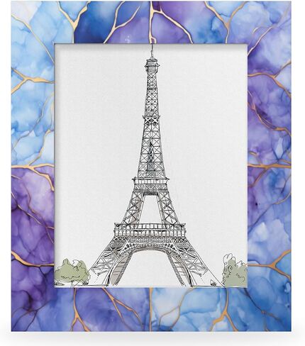 Picture Frame 5x7, Purple Gold Marble Pattern Photo Frames with Stand Artistic Display Pictures for Wall and Tabletop Frames Collage for Home Gallery Decor Christmas Gift in Saudi Arabia