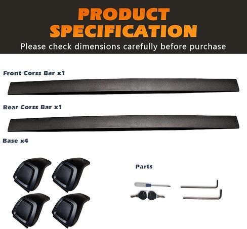 Roof Racks Aluminum Alloy ONLY Structure Cross Bars Rail Fit for Volvo XC90 XC-90 2018 2019 2020 2021 2022 2023 2024 2025 Rack Crossbar (XC90) in Saudi Arabia