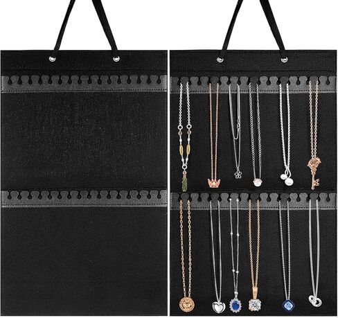 Thinp Necklace Organizer Hanging Jewelry Organizer Jewelry Hanger Hanging Jewelry Holder Hanging Jewelry Organizer for Closet for Necklaces Anklets Display and Storage Hang on Wall Closet Door in Saudi Arabia