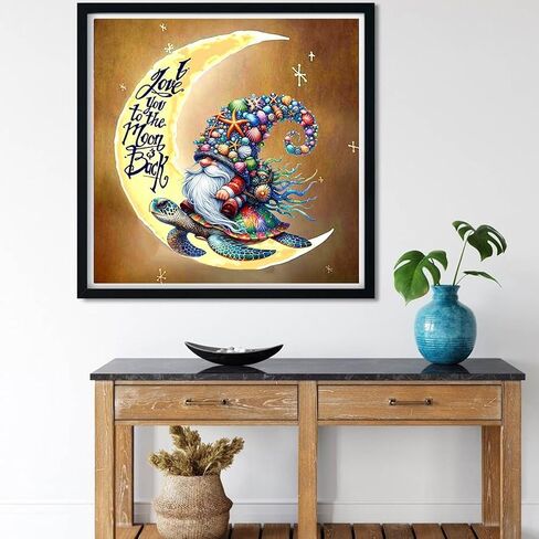 5D Large Size Diamond Art Kits for Adults Big Diamond Painting Kits for Adults Beginners, DIY Extra Large Paint by Diamond Gem Art Dots Painting Kits for Walls Decor 27.6x16inch (Moon Landscape) in Kuwait