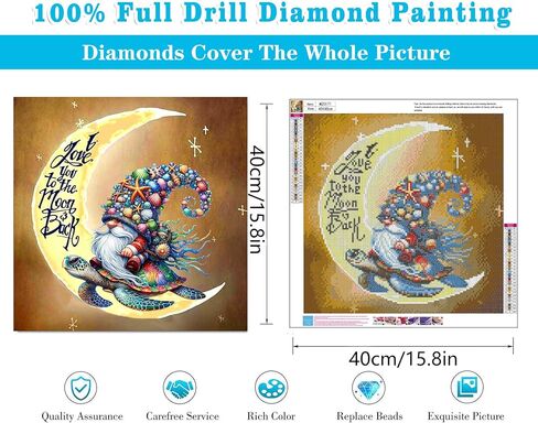 5D Large Size Diamond Art Kits for Adults Big Diamond Painting Kits for Adults Beginners, DIY Extra Large Paint by Diamond Gem Art Dots Painting Kits for Walls Decor 27.6x16inch (Moon Landscape) in Kuwait