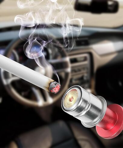 Car Cigarette Lighter,Cigarette Lighter Plug,Car Accessories Car Cigarette Lighter,12V Anodized Aluminum Cigarette Lighter Plug for Most Car Truck Boat (Fire Missiles) in Kuwait