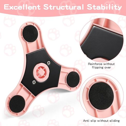 Elevated Cat Bowls Adjustable Cat Bowl Stand,Non-Slip Raised Cat Bowls Stainless Steel Raised Cat Bowls with 15°Tilted Stand for Cats and Puppy Black-2 Pack in Saudi Arabia