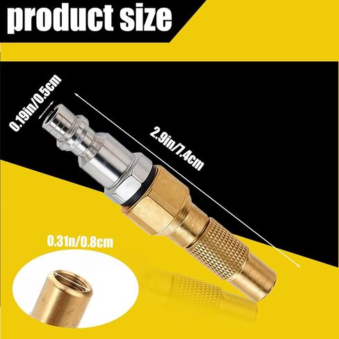 2 PcsHeavy-Duty Brass Air Nozzle with Quick Connector Air Chuck Twist-on Air Chucks for Tires Screw On Tire Chuck Twist-on Chucks with Vavle Adapters Gauge Compressor Accessories for Valve in Saudi Arabia