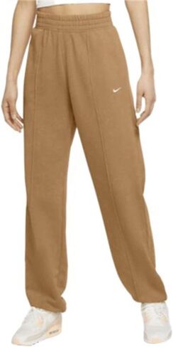 بنطال Nike Sportswear Essential Fleece Jogger النسائي النشط مقاس L، اللون: بيج/قنب in Saudi Arabia