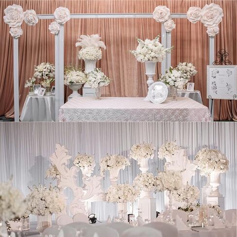 HinyoCo 28 Pcs Large Silk Hydrangea Flowers Artificial Flowers 8 inch Hydrangea Head with stem,Used for Home Wedding Party Decoration (Ivory) in Saudi Arabia