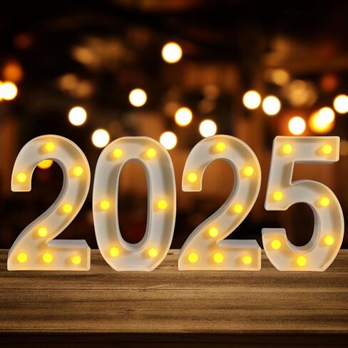 ZUOVAOV 4 أرقام إضاءة LED لعام 2024 ديكور حفلات سرادق، 2024 زينة حفلات عيد الميلاد للعام الجديد، أضواء تزيين حفلات التخرج in Kuwait