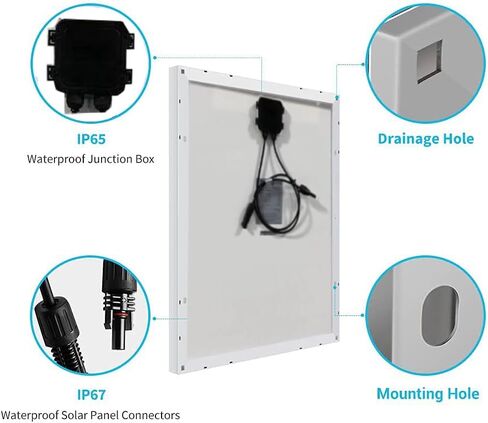 20 Watts Solar Panel 20W 12V Monocrystalline Waterproof Panel High Efficiency for Lighting System,Charge Your 12V Battery in Saudi Arabia