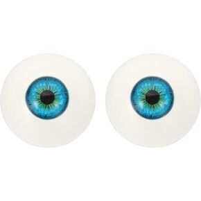 PATIKIL 32mm Doll Eyes,1 Pair Realistic Acrylic Eyes Plastic Half Eyeballs for Dolls Masks Halloween Props Art Craft, Ice Red