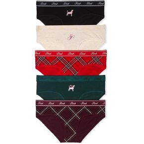 ملابس داخلية نسائية من القطن بشعار هيبستر من فيكتوريا سيكريت بينك، سراويل داخلية للنساء، شعار العطلات، (XL) in Kuwait