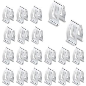 20 PCS Car Dashboard Fixed Buckle Clip, Central Instrument Console Decorative Metal Replacement Repair Buckle Base, Car Interior Front Console Fixed Clip Accessories, Fits for Cars (Silver)