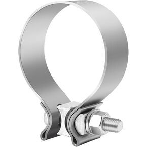 EVIL ENERGY 2.5 Inch Exhaust Clamp,2 1/2" Narrow Band Muffler Clamp Stainless Steel for Pipes,Mufflers,Catalytic Converters 2PCS