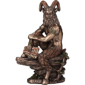 Veronese Design 6 1/8 Pan The Greek God of The Wild Resin Statue Cold Cast Bronze Finish