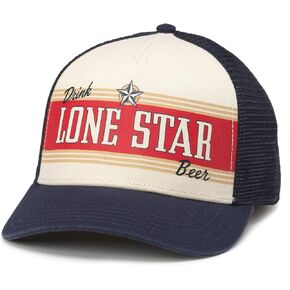 AMERICAN NEEDLE Texas Lone Star Beer Officially Licensed Sinclair Adjustable Baseball Hat, Navy Ivory (21001A-LSTAR-NVIV)