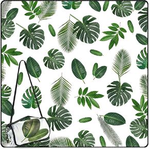 DEWUR Picnic Blankets 79"x79" Extra Large Outdoor Blanket Beach Blanket Waterproof SandProof Picnic Mat Washable Foldable Portable for Grass Lawn Beach Camping (Green with Leaves) in Saudi Arabia