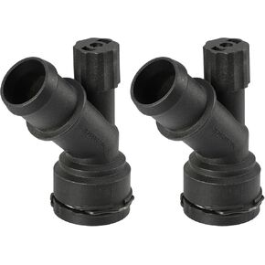 ACROPIX Engine Coolant Hose Connector Fit for Volkswagen Beetle - Pack of 2 Black