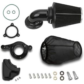 INDNICE Black Cone M8 منظفات الهواء مرشحات مجموعات السيارات لغطاء منقي الهواء Harley Touring Road King Street Electra Glide 2017-up Softail Slim 2018-up