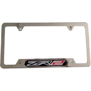 ZR2 License Plate Frame Cover Holder ForChevy ZR2, Sliver, Truck Car Accessories 1PC