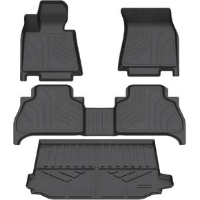 سجادات أرضية TadaMark وبطانة شحن مناسبة لسيارة BMW X5 2019 2020 2021 2022 2023 2024 طبق عميق أسود مناسب لجميع الأحوال الجوية 5 سجادات للركاب بطانة أرضية شديدة التحمل مقاومة للماء للسيارات - 4 قطع in Kuwait