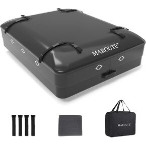 IDEALHOUSE 2024 New Rooftop Cargo Carrier Bag – 21 Cu Ft Heavy-Duty Robust Waterproof & Durable Storage Bag, Universal Fit with 8 Door Hooks