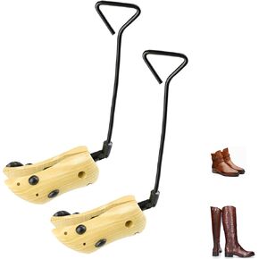 2 Packs Unisex Boot Stretcher for Women and Men Wooden Boot Trees for Cowboy Boots (Medium: Men:7-9.5/Women:8-9.5)